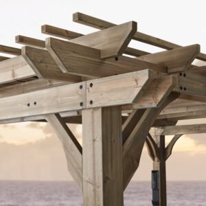 14x10 Somerville Pergola - Barnwood Stain - Image 5