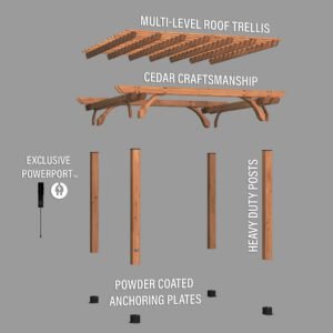 12x12 Beaumont Pergola - Image 10