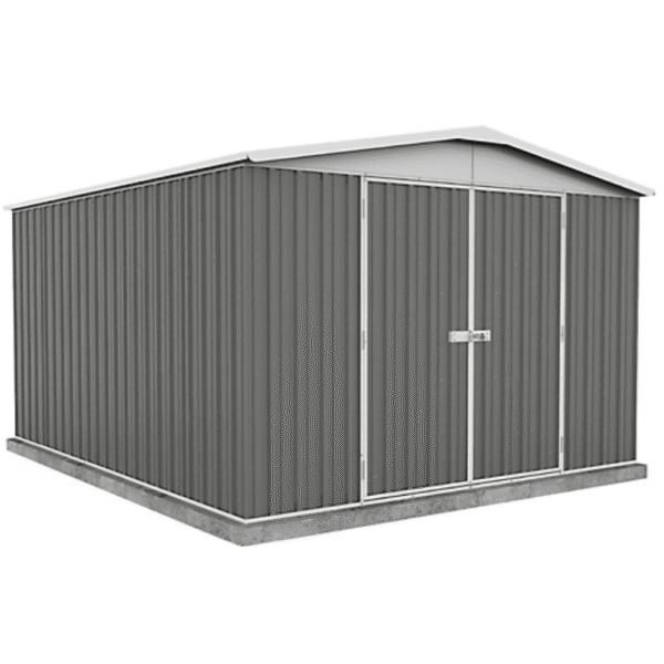VEIKOUS 10 ft. × 12 ft. Outdoor Metal Storage Shed in Gray