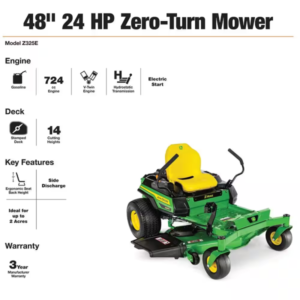 John Deere Z325E 48 in. 24 HP Gas Dual Hydrostatic Zero-Turn Riding Mower - Image 11