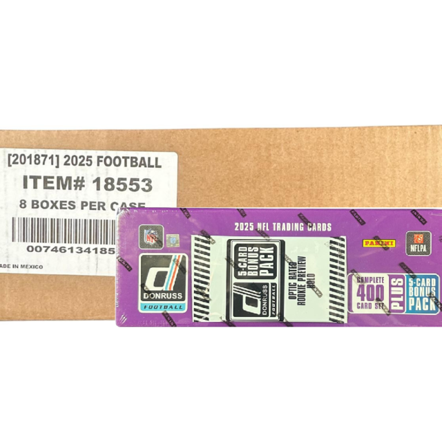 2025 Panini Donruss Football Hobby Factory 8-Set Case