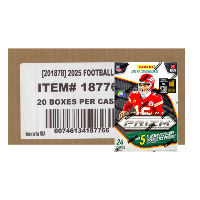 2025 Panini Prizm Football Hobby Blaster 20-Box Case (Orange Ice Prizms!)