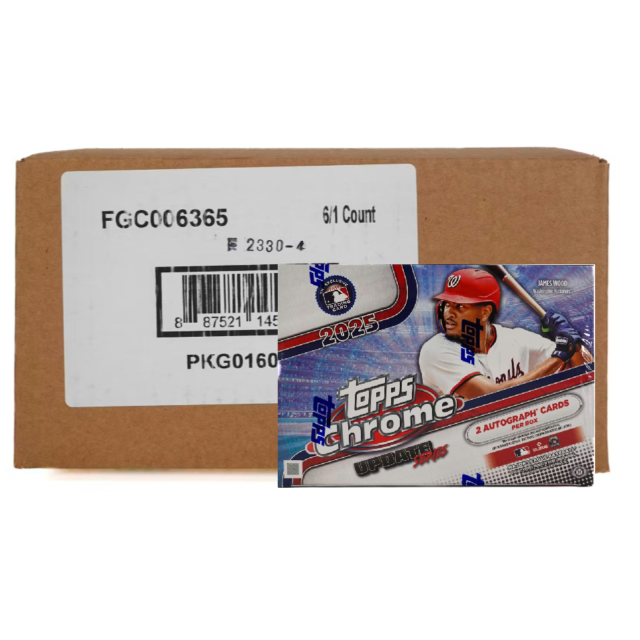 2025 Topps Chrome Update Series Baseball Breaker’s Delight 6-Box Case