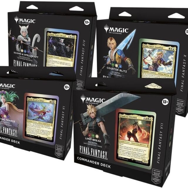 Magic the Gathering Final Fantasy Commander 4 Deck Display Case